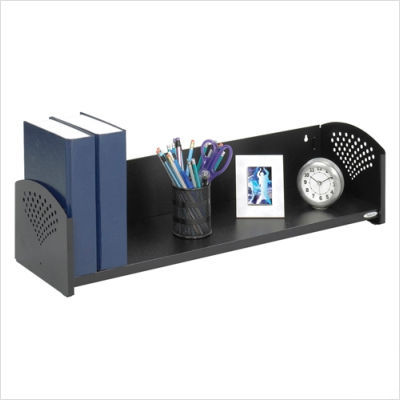 Single tier multi purpose book shelf in black