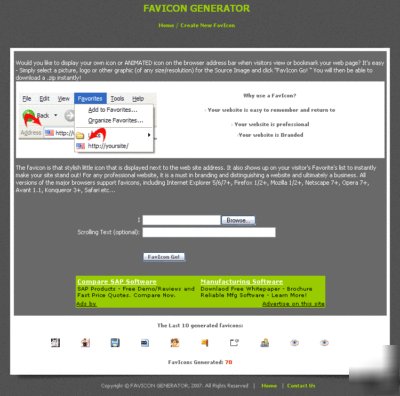 Profitable favicon generate website business for sale 