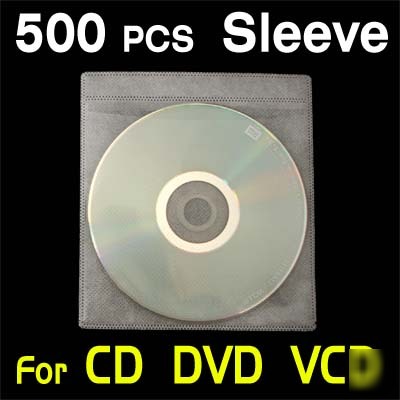 500 x cd dvd plastic disc sleeve wallet cases cove alj