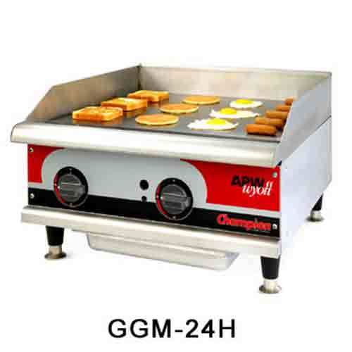 Apw ggm-24H griddle, countertop, gas, 23 3/4