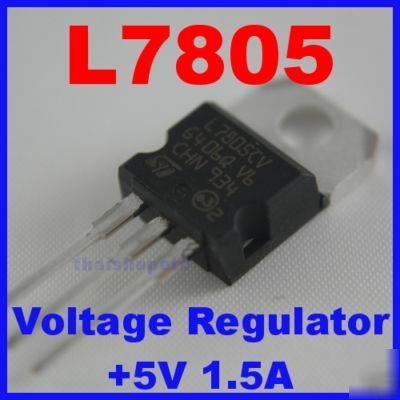 10 pcs L7805 7805 voltage regulator 5V 1.5A ham kit st