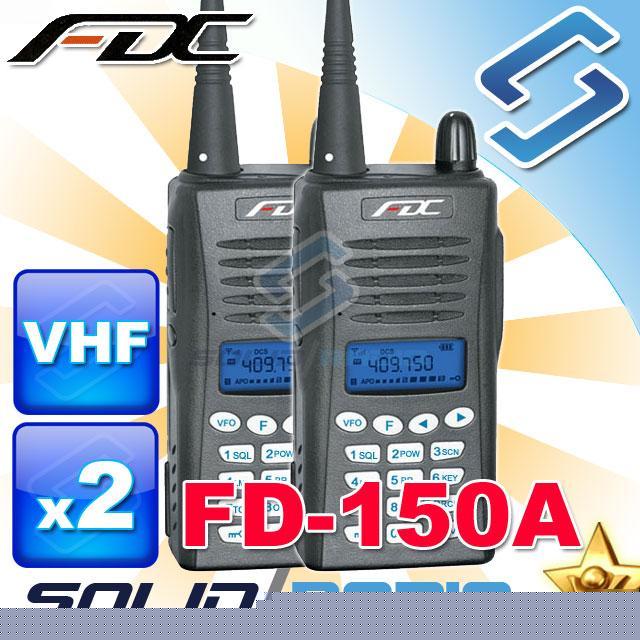 2 x fd-150A vhf 136-174MHZ fd-150 radio + 2X earpiece