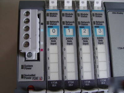 Allen bradley micro point i/o plc rack with devicenet