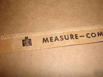 Antique vintage ih farmall tractor paper tape measure