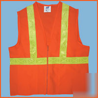 Dozen hi-viz orange class 2 safety vests reflective 2XL
