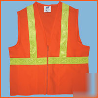 Dozen hi-viz orange class 2 safety vests reflective 2XL