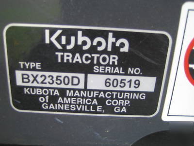 Kubota BX2350D BX2350 4 x 4 with loader and mower deck