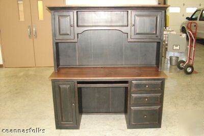 New desk hutch computer desk amish made rustic finish 