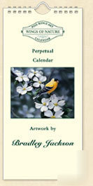 Perpetual wings goldfinch bird perpetual calendar nip