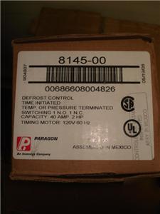 N paragon defrost control timer 8145 120V 40A pressure