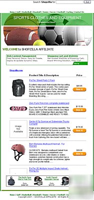 Sporting goods shopping comparison website business 