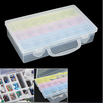 Translucent plastic electronic components cases box