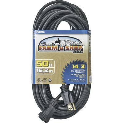 Prime w & c 50-ft. black outdoor ext cord # EC532730