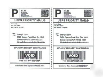 200 self adhesive shipping labels 2 per page 8.5X5.5