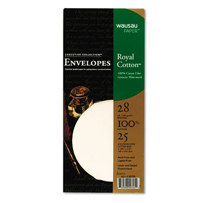 Exe collection royal cotton envelope ivory 25/pack
