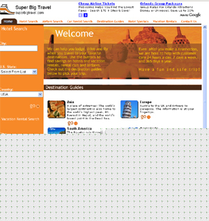 Free website cool online travel agency website