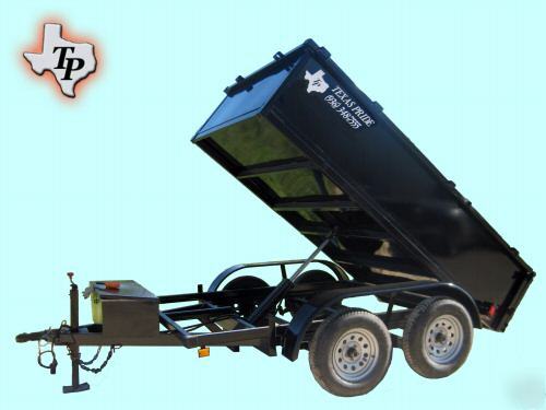 New 2010 6'X10' texas pride dump trailer 7K gvwr 