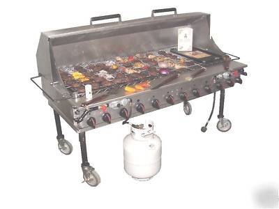 New 5' heavy duty gas catering commercial charbroiler, 