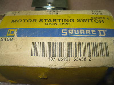 New ko-2 2510 square d motor starting switch, 