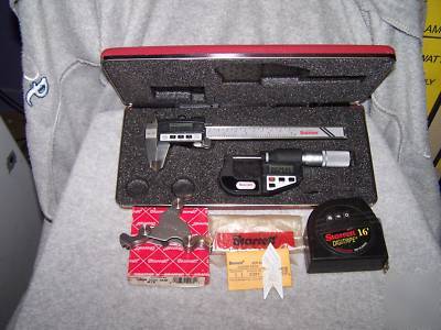 Starrett digital caliper micrometer set machinist tools