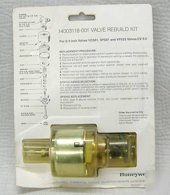 Valve rebuild kit 14003118-001 honeywell serviceline