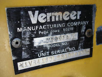 2006 vermeer D20X22 directional drill boring package