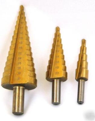 3PC titanium step drill set only Â£14.95 free postage.