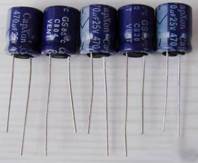 470UF 25V pcb dip radial electrolytic capacitors 10PCS