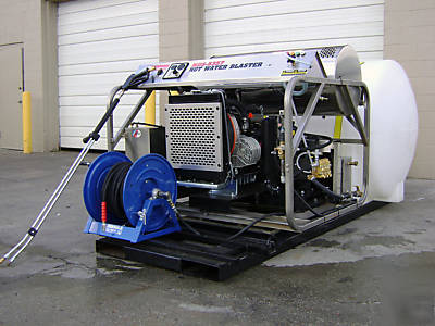 Diesel powered hot water pressure washer, steam