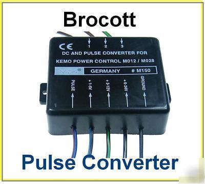Optocoupled dc + pulse converter-speed & power control