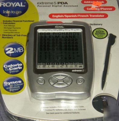 Royal extreme 5 electronic organizer with 2MB memory
