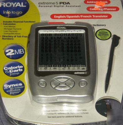Royal extreme 5 electronic organizer with 2MB memory