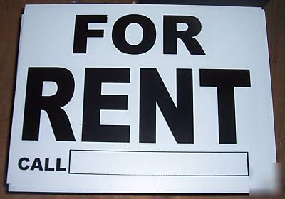 For rent sign 2 ft wide 18 inches tall indoor/outdoor