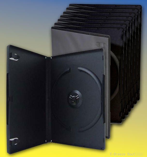 New 10 pack dvd cd storage cases movie game case black 