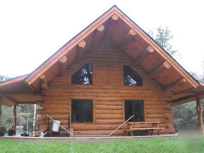 The hubbard 24' x 40' log cabin kit 1,360 square feet