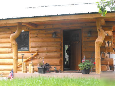 The hubbard 24' x 40' log cabin kit 1,360 square feet