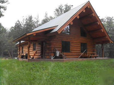 The hubbard 24' x 40' log cabin kit 1,360 square feet