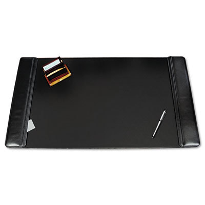 Westfield desk pad with flip-open side panels black