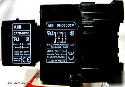Abb BHD30C-1 dc drive control contactor 120V coil 