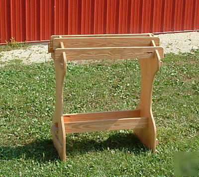 Amish crafted pine saddle rack stand - no tool assembly