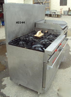Commercial stove, grill, double oven- by vulcan