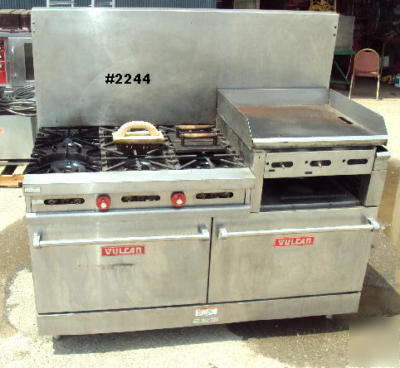 Commercial stove, grill, double oven- by vulcan
