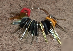 New 24 keys - heavy construction equipment key set - 