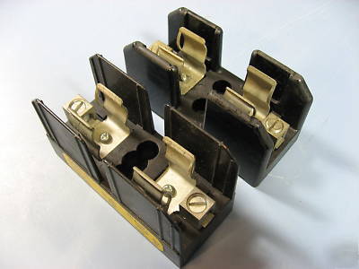 Lot of 2 - buss J60060-1C fuse holder 600VAC 1 pole