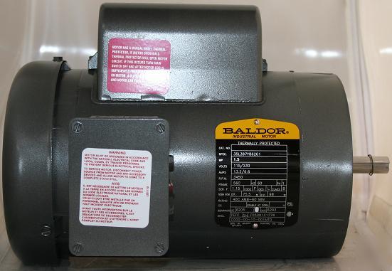 New ~ baldor motor VL3509 custom 1HP 1PH 5/8