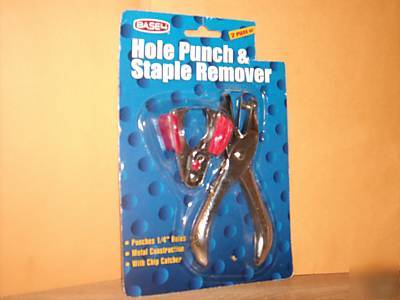 New hole punch & staple remover - - heavy duty.