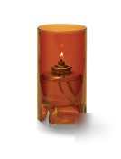 New nutmeg glass cylinder lamp