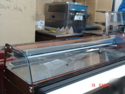 Right refrigerated countertop sushi display case