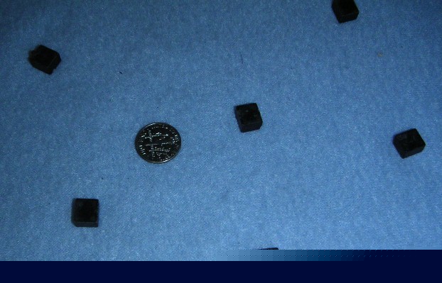 Black painted small rare earth magnets-5 pc set