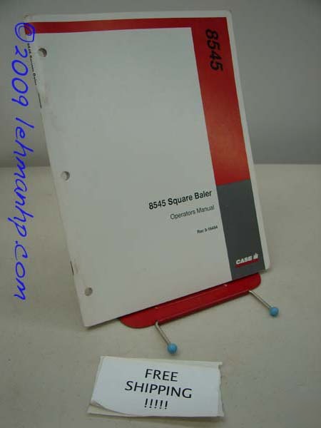 Case ih 8545 square baler operator's manual 